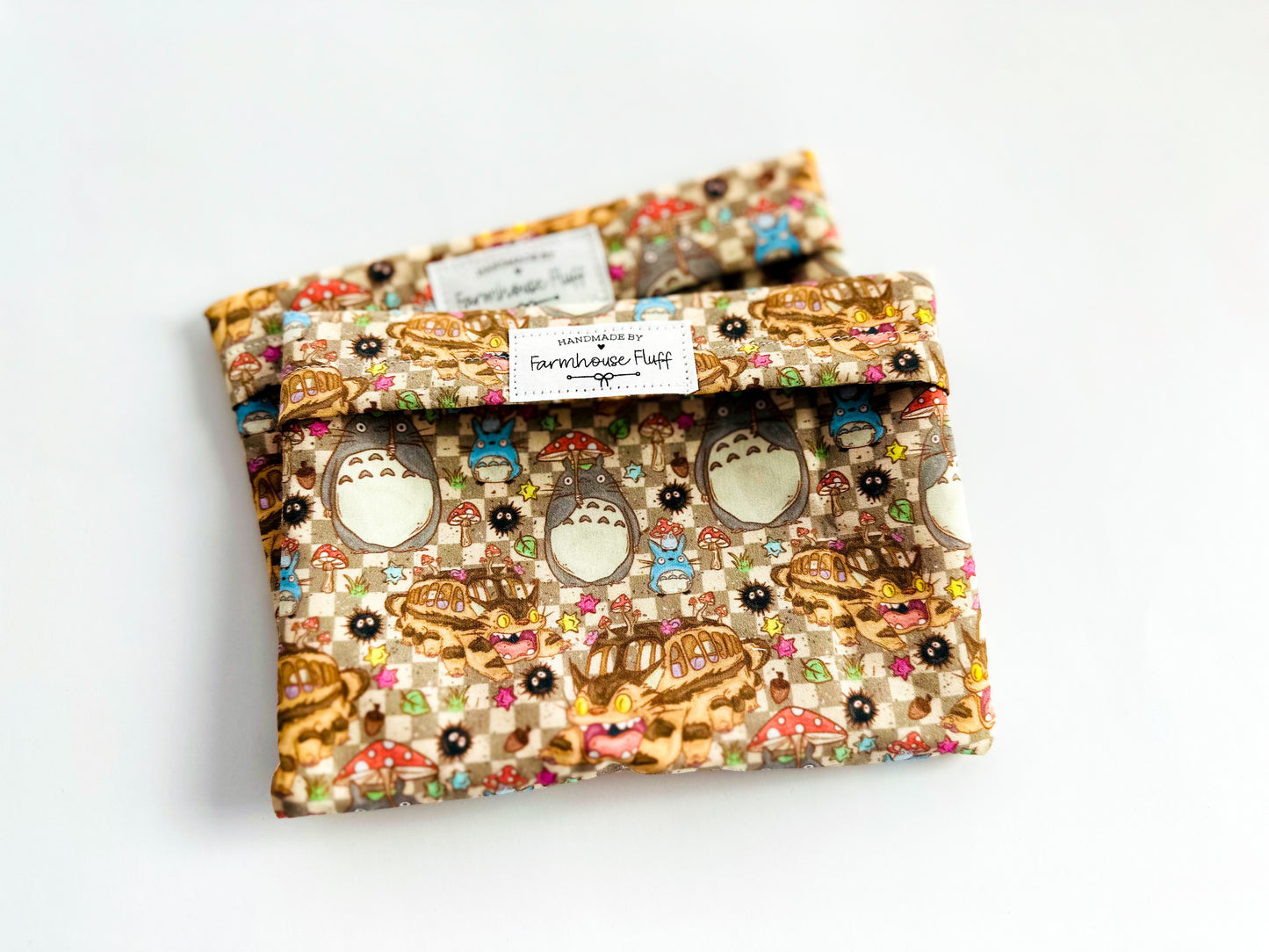 IN STOCK: {HANDMADE} - To-to-ro Snack Bags {Fold over-Set of 2}