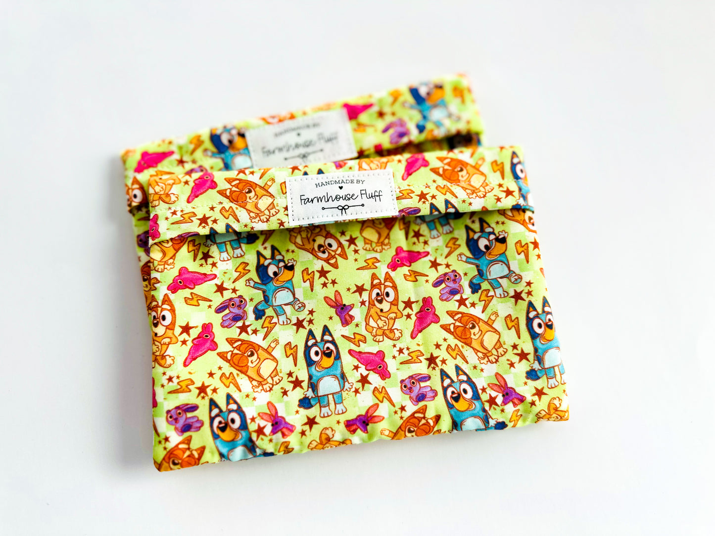 IN STOCK: {HANDMADE} - Pups Snack Bags {Fold over-Set of 2}
