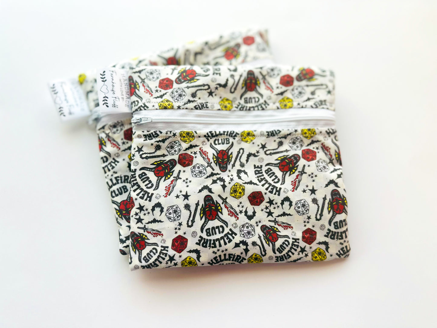 IN STOCK: {HANDMADE} - Hell Club Snack Bags {Sandwich-Set of 2}