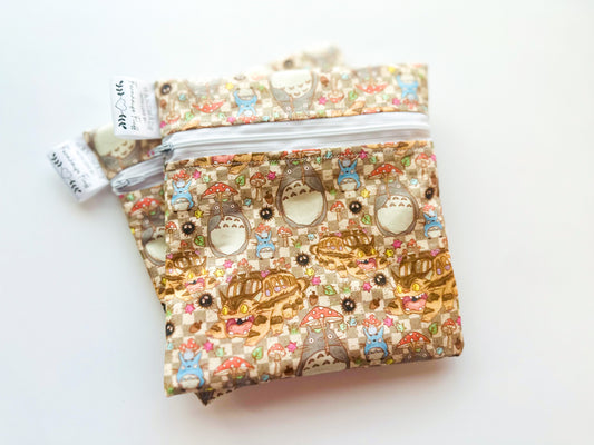 IN STOCK: {HANDMADE} - To-to-ro Snack Bags {Sandwich-Set of 2}